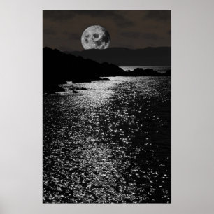 Affiches vue nocturne rocheuse rocheuse kerry