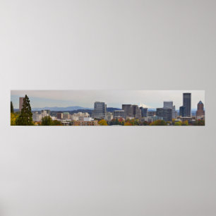Affiches Vue panoramique de Portland du centre Orégon dans