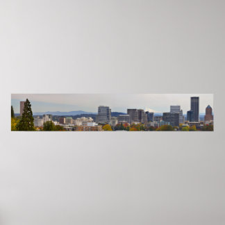 Affiches Vue panoramique du centre-ville de Portland Oregon