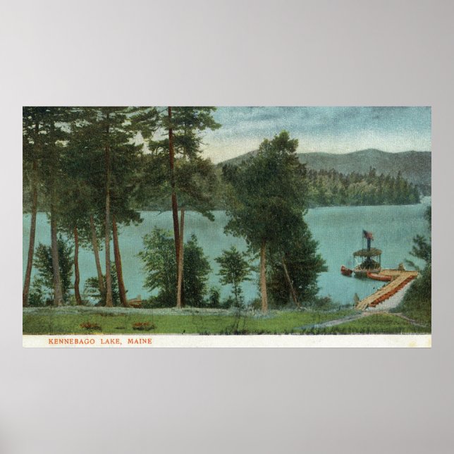 Affiches Vue panoramique du Maine du lac Kennebago (Devant)