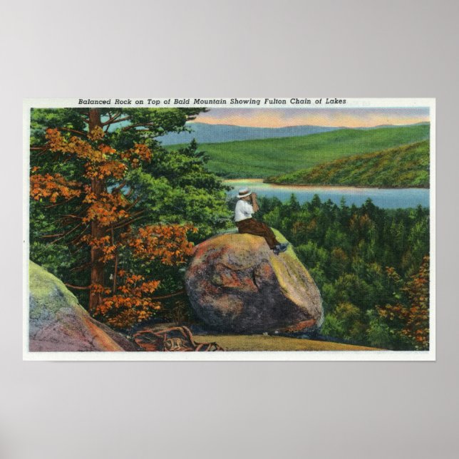 Affiches Vue rocheuse équilibrée de la chaîne Fulton des la (Devant)