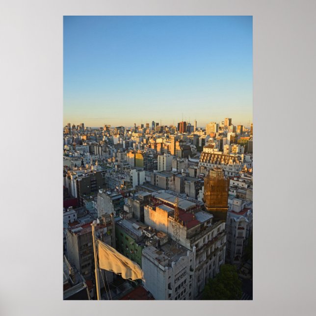 Affiches Vue Supérieure Sur Le Quartier De Balvanera (Devant)