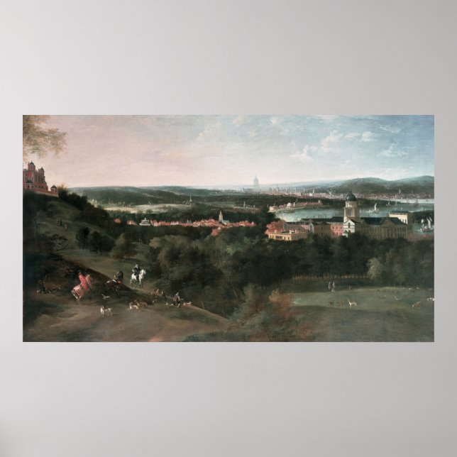 Affiches Vue sur Greenwich Park en direction de Londres (Devant)