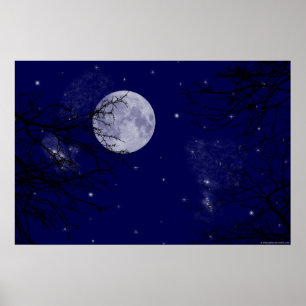 Affiches Vue sur la lune
