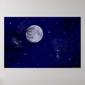 Affiches Vue sur la lune
