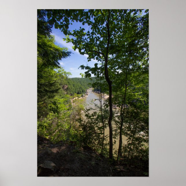 Affiches Vue sur la rivière Cumberland, Kentucky (Devant)