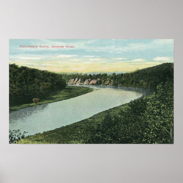 Affiches Vue sur la rivière Genesee (Devant)