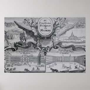 Affiches Vue sur la ville de Madrid
