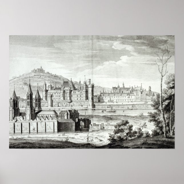Affiches Vue sur l'abbaye de Saint-Germain-des-Prés (Devant)