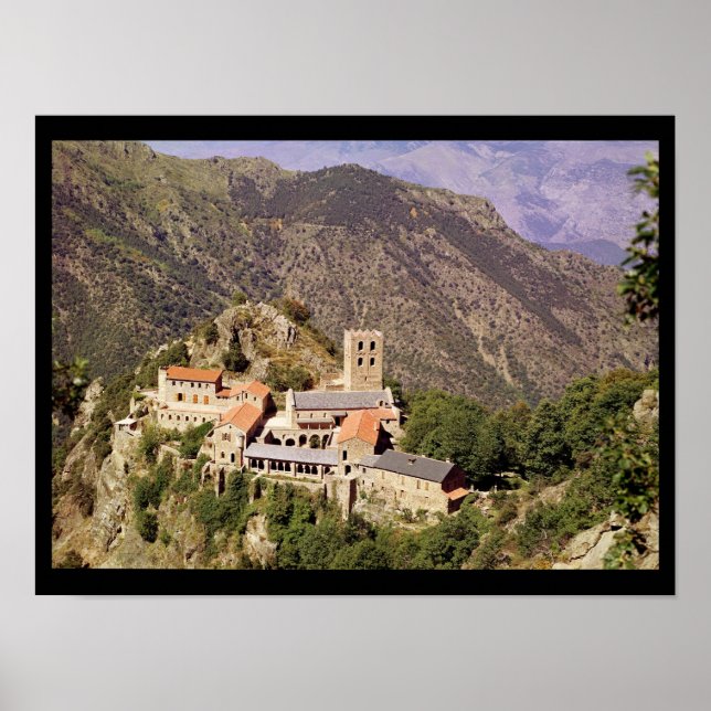 Affiches Vue sur l'abbaye Saint Martin du Canigou (Devant)