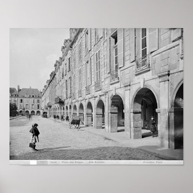 Affiches Vue sur l'arcade de la place des Vosges (Devant)