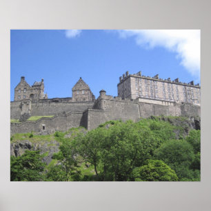 Affiches Vue sur le château d'Édimbourg, Edimbourg, Ecosse,