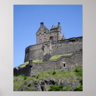 Affiches Vue sur le château d'Édimbourg, Edimbourg, Ecosse,