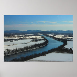 Affiches Vue sur le fleuve Connecticut du Mont Sugarloaf