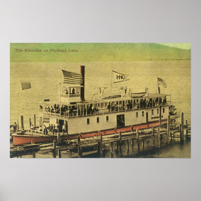 Affiches Vue sur le Klondike Riverboat (Devant)