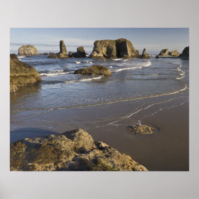Affiches Vue sur le littoral, Bandon, Oregon (Devant)