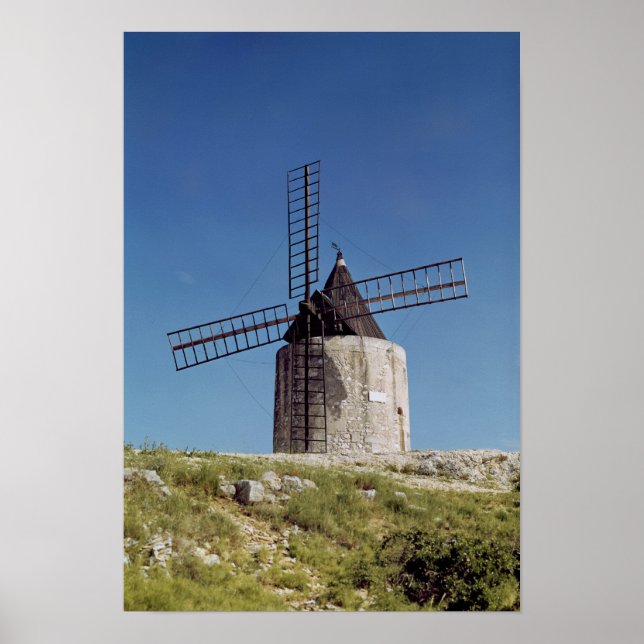 Affiches Vue sur le Moulin de Daudet (Devant)