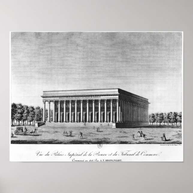 Affiches Vue sur le Palais impérial de la Bourse (Devant)