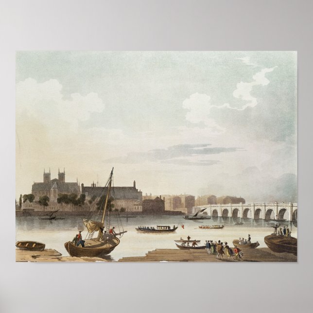 Affiches Vue sur Westminster et le pont (Devant)