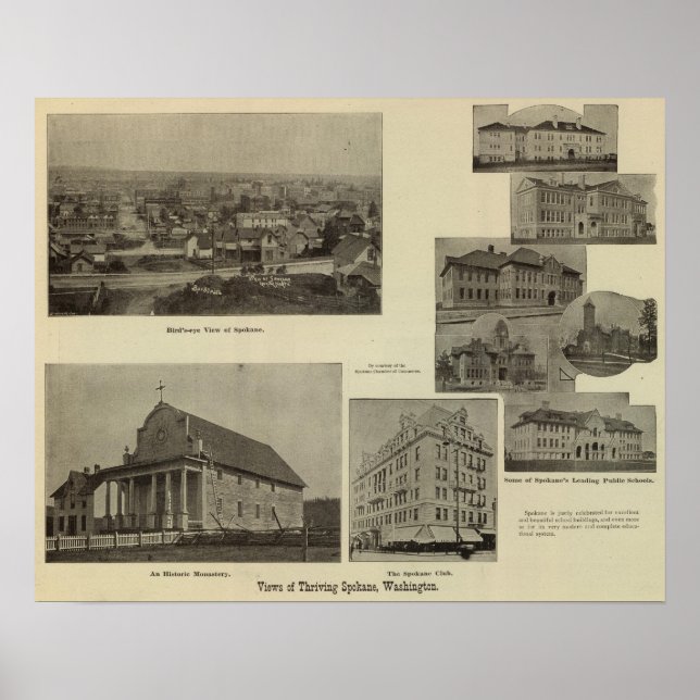 Affiches Vues, Spokane, Laver (Devant)