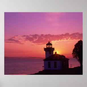 Affiches WA, île San Juan, phare de Lime Kiln, 1919, 2