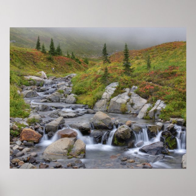 Affiches WA, Parc national du Mont-Rainier, ruisseau Edith (Devant)