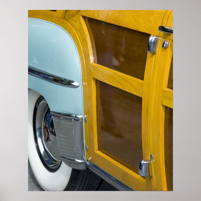 Affiches WA, Seattle, automobile américaine classique. 2 (Devant)
