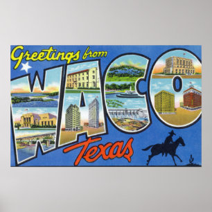 Affiches Waco, TexasScènes de grandes lettresWaco, TX 2