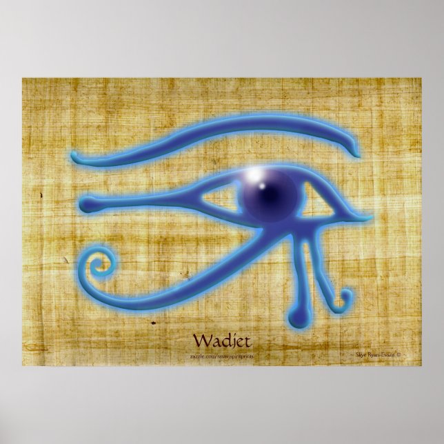 Affiches WADJET EYE Papyrus, effet Art égyptien (Devant)