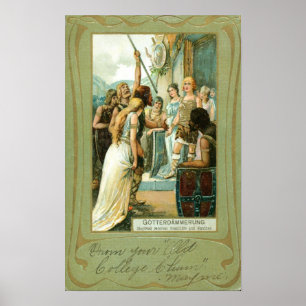 Affiches Wagner, Gotterdammerung 1907 Vintage