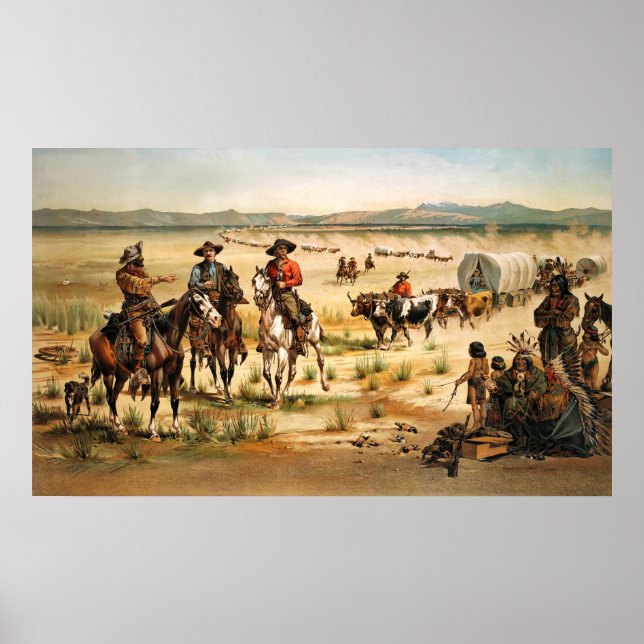 Affiches WagonTrain aux Etats-Unis (Devant)