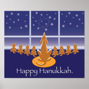 Affiches WagToWishes_Menorah poursuit l'affiche