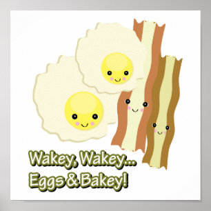 Affiches wakey wakey oeufs n bakey