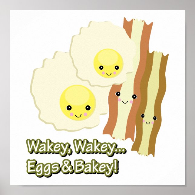 Affiches wakey wakey oeufs n bakey (Devant)