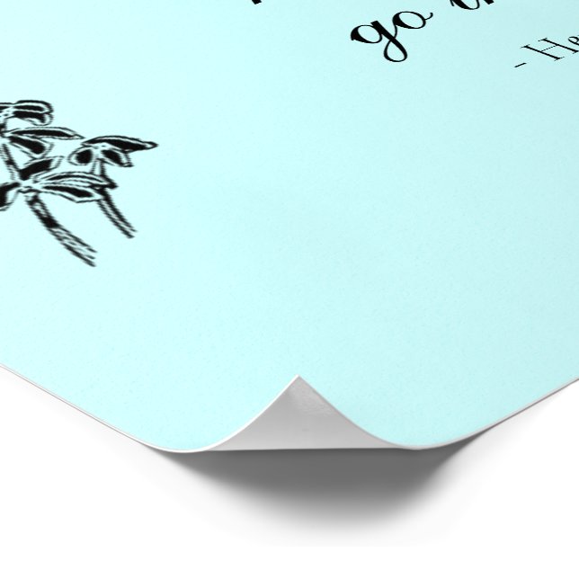 Affiches Walden Citation, "Ne regarde jamais en arrière" (Coin)