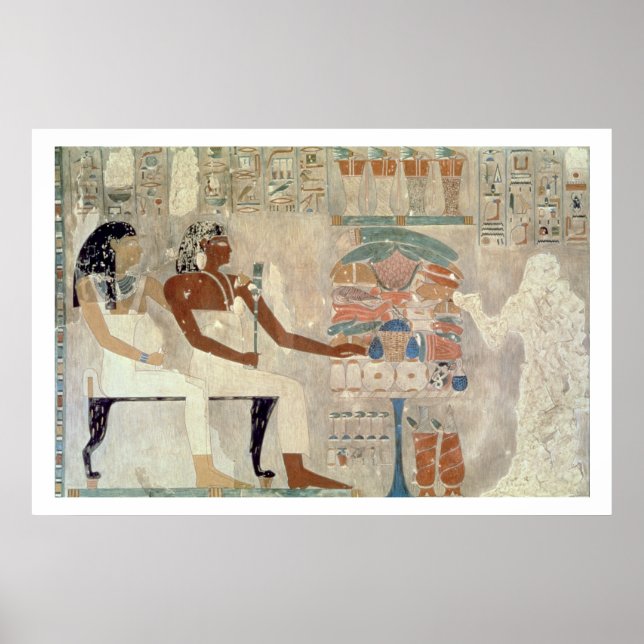 Affiches Wall painting from the tomb of rekhmire, Thebes, d (Devant)