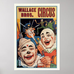 Affiches Wallace Bros. Cirque vintage