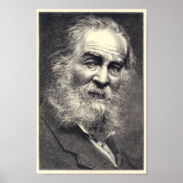 Affiches Walt Whitman Engraving, 52 ans (Devant)