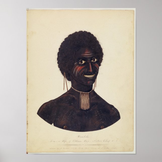Affiches Wambela, épouse de Cobbawn Wogi, chef autochtone (Devant)