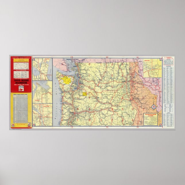 Affiches Washington, Oregon, Idaho (Devant)