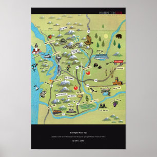 Affiches Washington Road Trips par John S. Dykes