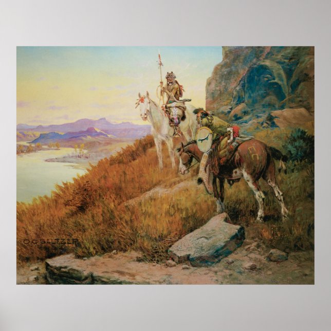 Affiches Watching for the White Man's Boats by OC Seltzer (Devant)