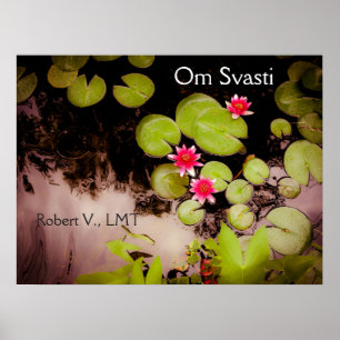 Affiches Water lilies and koi pond
