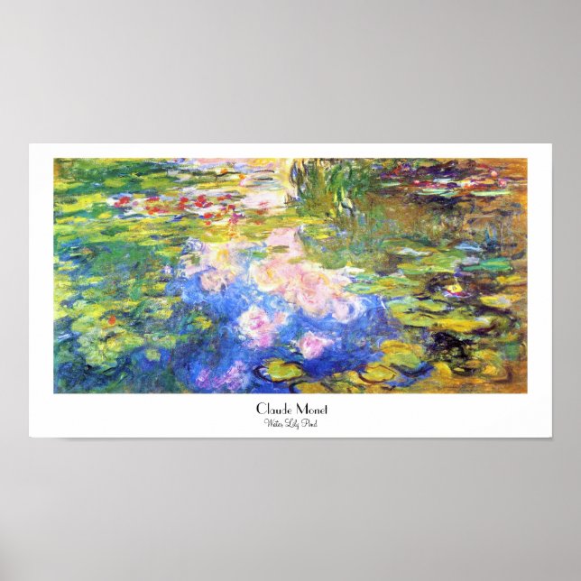 Affiches Water Lily Pond Claude Monet (Devant)