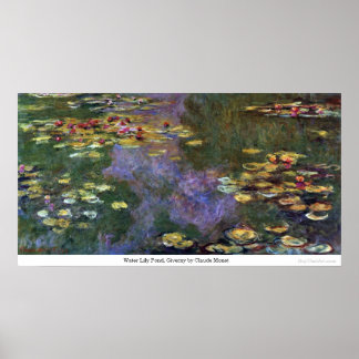 Affiches Water Lily Pond, Giverny par Claude Monet