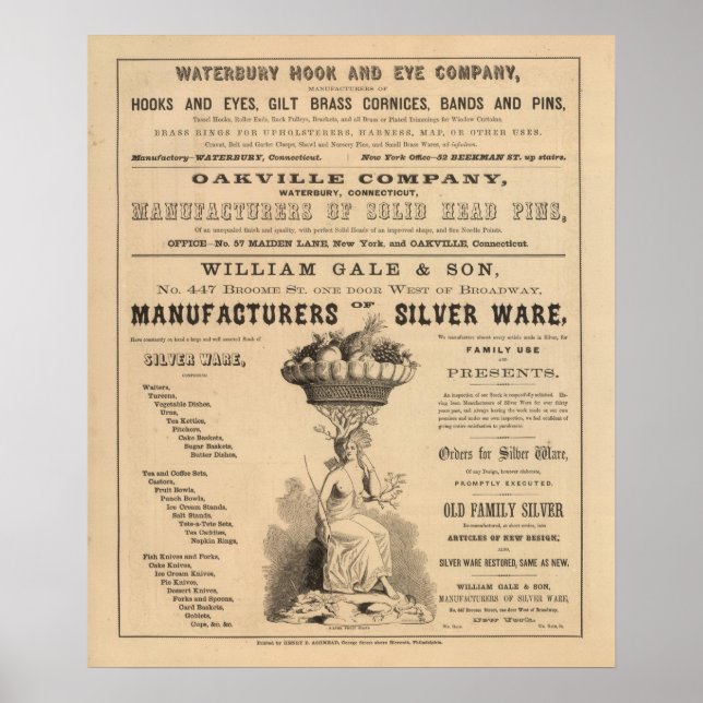 Affiches Waterbury Hook and Eye Company (Devant)