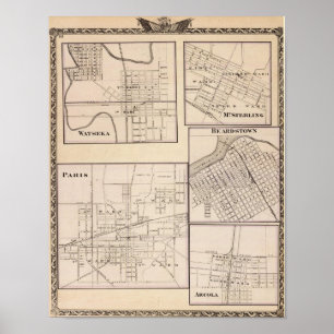 Affiches Watseka, Paris, Mt Sterling, Beardstown et Arcola
