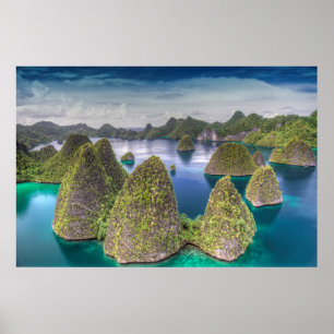 Affiches Wayag Island landscape, Indonésie