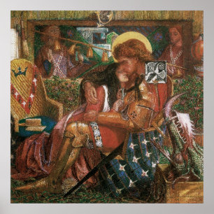 Affiches Wedding of St George, Princess Sabra by Rossetti