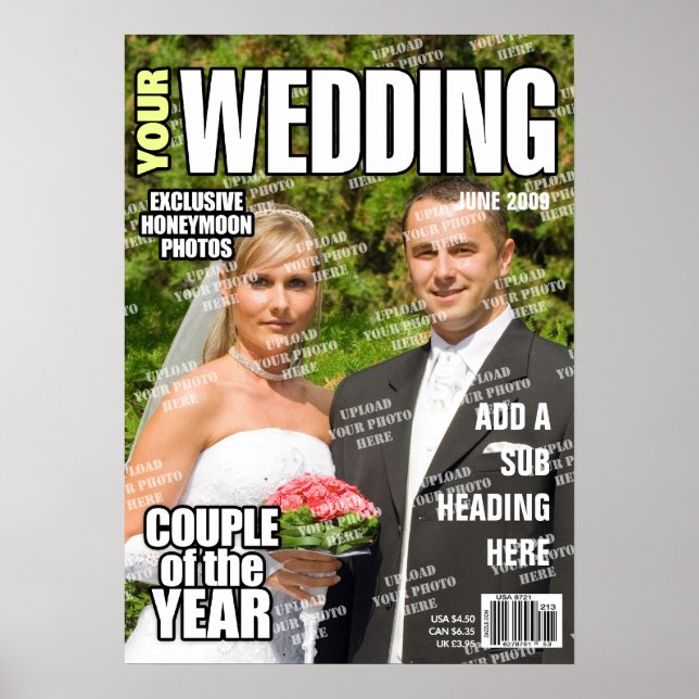 Affiches Wedding Personalized Magazine Cover (Devant)